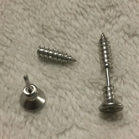 😍Stainless Steel 3D Unisex Screw 2 Sided Stud 5pc - Picture 4 of 8